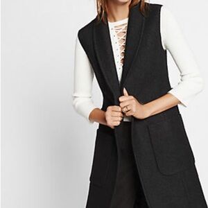 Express Black Textured Vest